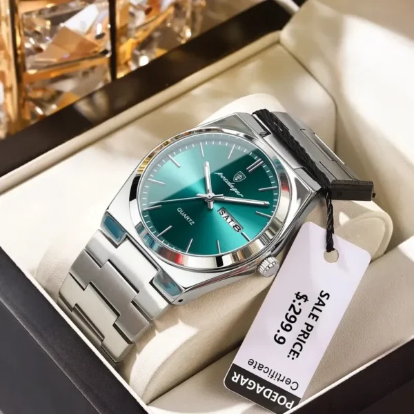 Poedagar 930 Silver Blue, Premium Watch - Image 4
