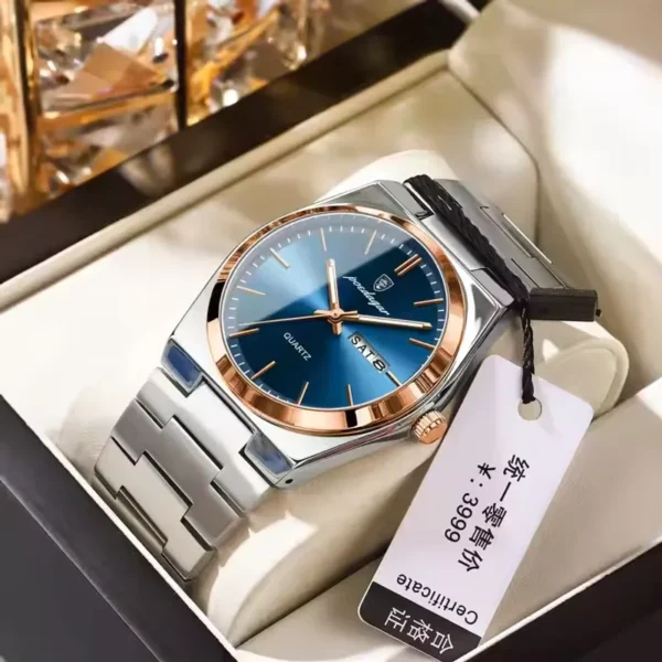 Poedagar 930 Silver Blue, Premium Watch - Image 5