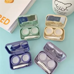 Portable Contact Lens Case with Mirror